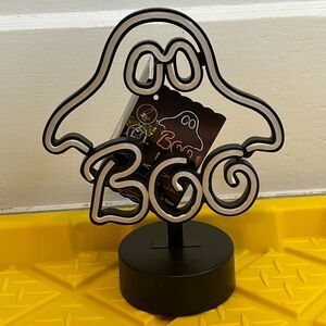 NWT 9.25" Neon BOO Ghost Light by Ashland-Halloween Decorations for Home Decor